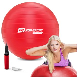 Levně Gymnastický míč fitness 75cm s pumpou - červený