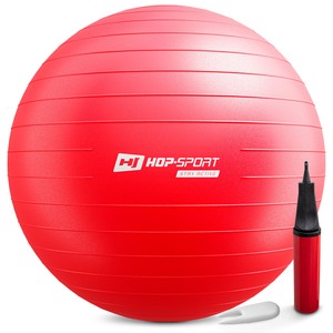 Gymnastický míč fitness 75cm s pumpou - červený