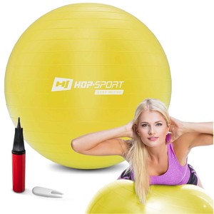 Levně Gymnastický míč 70cm s pumpou - žlutý