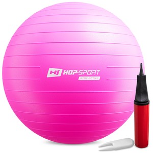 Gymnastický míč s pumpou 70 cm tmavě růžový