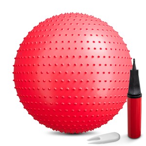 Gymnastický míč s výčnělky 65cm červený
